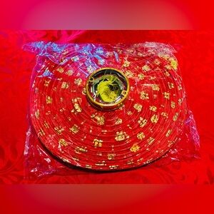 Festive Red Lantern with Gold Patterns